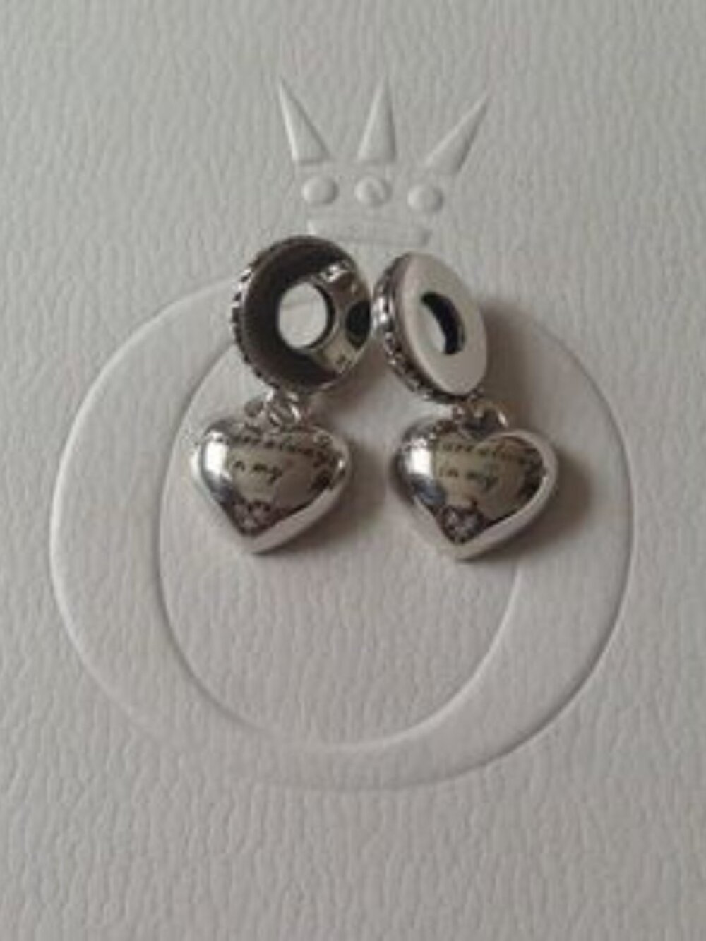 Mother & Daughter Hearts Dangle Charm